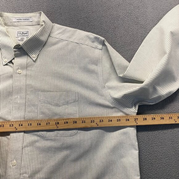 L.L.Bean Mens Button Up Shirt Sz 18-37 100% Cotton,Long Sleeve,Pocket,Plaid - Picture 5 of 10